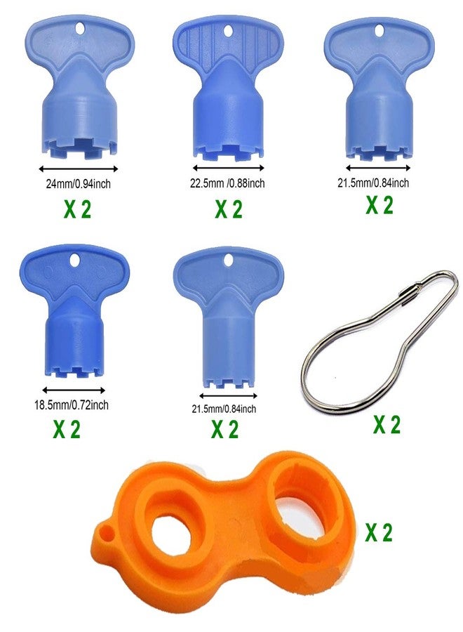 Y-Axis 12 Pack Cache Faucet Aerator Key Faucet Aerator Removal Wrench Tool for M 16.5 18.5 20 21.5 22 22.5 24 28 Cache Aerators - Image 2