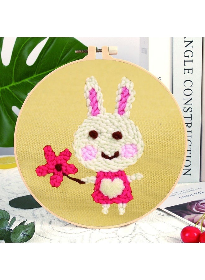 16cm Cartoon Unicorn Punch Needle DIY Kit - Image 1