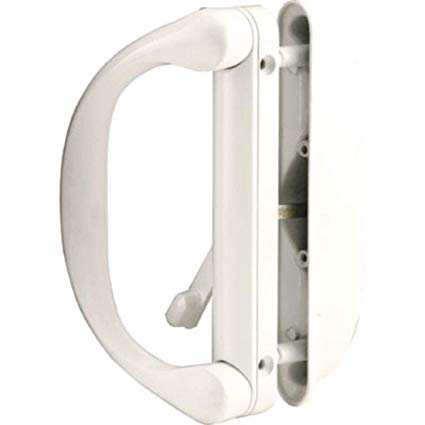 CRL Sliding Patio Door Handle Set for Milgard, White (Locking) - Image 1