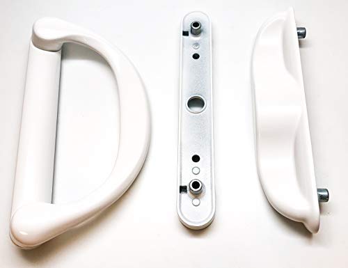 CRL Sliding Patio Door Handle Set for Milgard, White (Locking) - Image 2