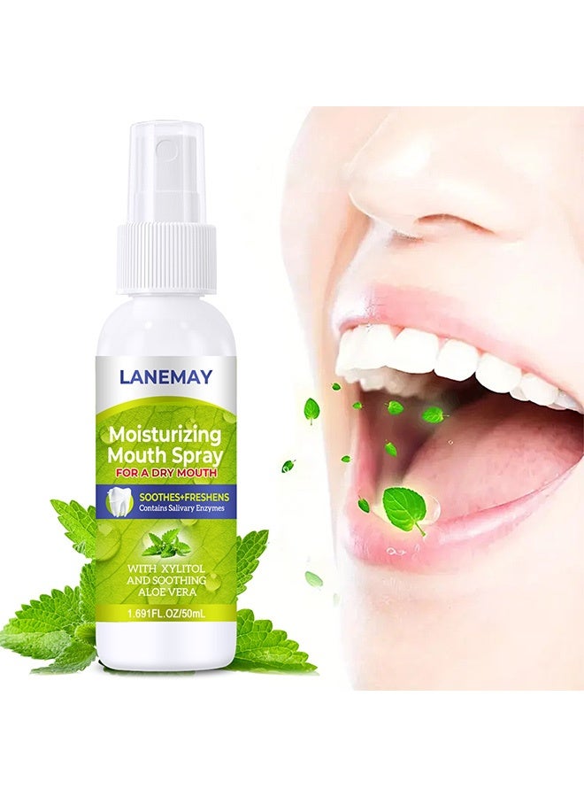 LANEMAY Herbal Oral Fresh Spray – Mint Essence Breath Freshener, Relieve Dry Mouth & Deep Moisturizing Oral Care - Image 1