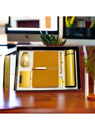 Office Gift Set for Staff or Friends with Thermal Bottle Wireless Mouse Notebook Pen and Card Holder in Gold Finish - pzsku/ZC2A3156F64BC830A2D3EZ/45/1746871160/cf2ce7d4-ad2d-413b-b552-3057cb004501