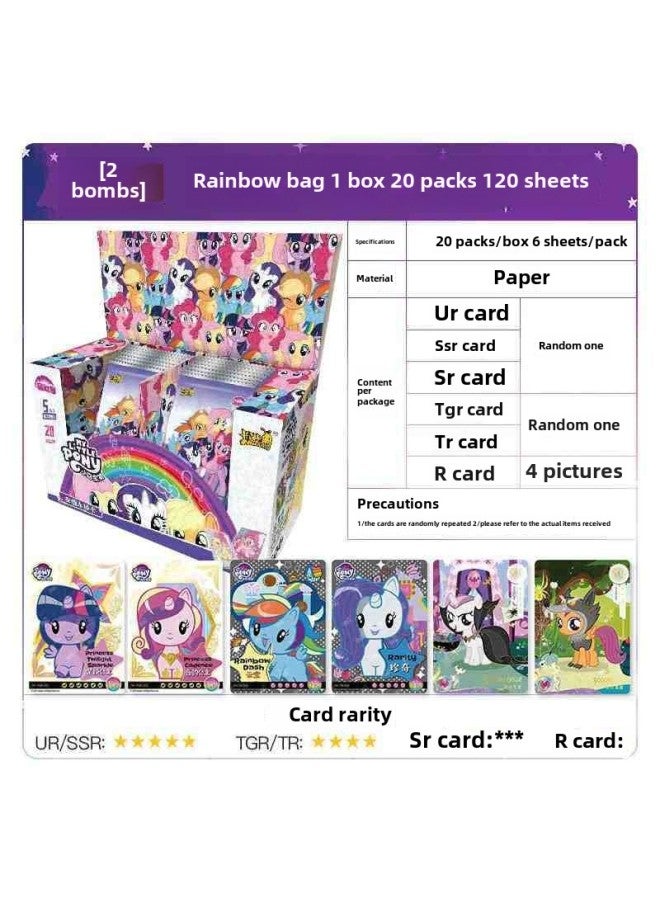 Card Game Little Mario Card Huiyue Pack Sixth Friendship Eternal Card Authentic Full Box Collection Card Rainbow Pack-Color:Fun Shadow Package, 30 Packs Of 150 Sheets In A Box + Collection Book  - Image 5