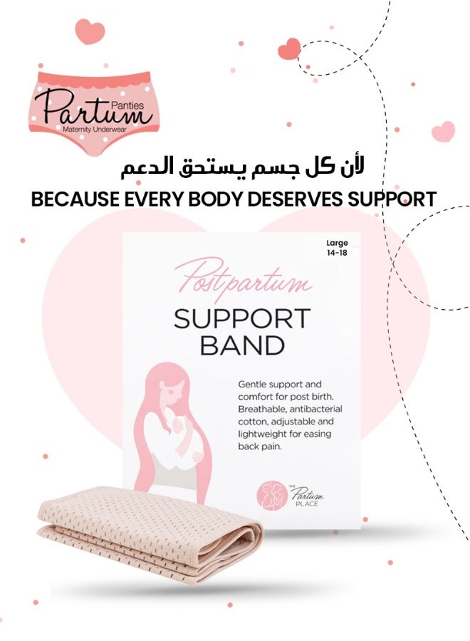 Partum Panties Postpartum Support Band Adjustable Pelvic & Abdominal Support Comfortable Compression for Recovery Breathable Mesh & Elastic Fabric Large Nude  - Image 5