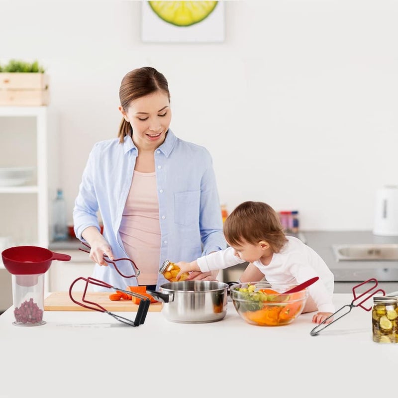 FSBTWOO طقم أدوات تعليب للمبتدئين، مجموعة أدوات تعليب منزلية مكونة من 37 قطعة للمطبخ، مادة متينة ومريحة، غير قابلة للانزلاق وسهلة التحكم عند الاستخدام، مجموعة جيدة من ملحقات معدات التعليب. - Image 3