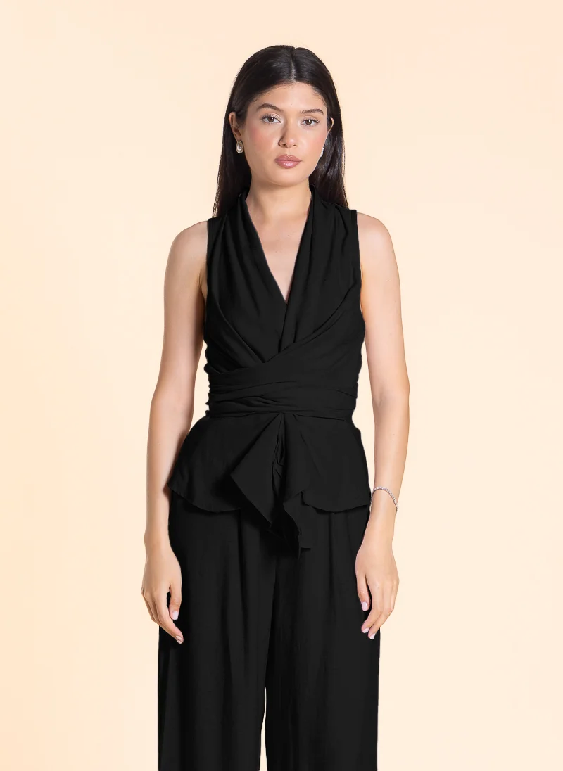 SHAPES DETAILED WRAP TOP SET