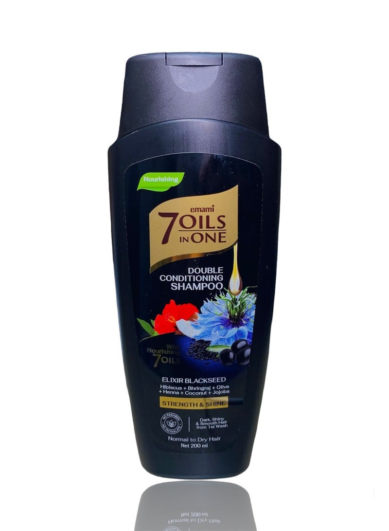 emami 7 Oils In One Double Conditioning Shampoo - Elixir BlackSeed - 200ml 