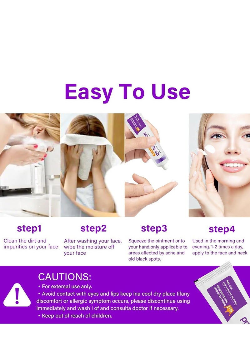 Azelaic Acid Serum, Booster 12% Azelaic Acid Cream, Hyaluronic Acid Serum & Niacinamide for Face, Facial Cream, Balance Excess Sebum,Smoothing Skin and Blemish,Pore Cleansing 1pcs - Image 5