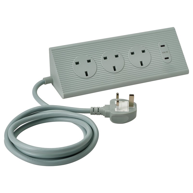 Baitique 4-Socket Extension Cord with USB-C, 1.8 m, Green - Image 1