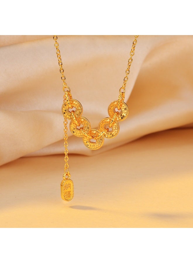 KUYING Fashionable Retro Light Luxury Personalized Necklace 