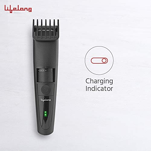 Lifelong Beard Trimmer for Men | Quick Charge (2 Hours) | Runtime: 60 Mins | 20 Length Settings | Cordless | USB Charging | 1 Year Warranty (LLPCM07) - Black - Image 5