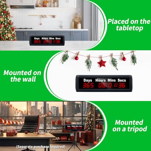 YZ Digital 999 Days Countdown Timer, Count Up/Count Down Clock with Remote, 12/24 Hour Real Time, Event Countdown Clock Large Display, Countdown Calendar for Retirement/Pregnancy/Birthday/Christmas - Image 2