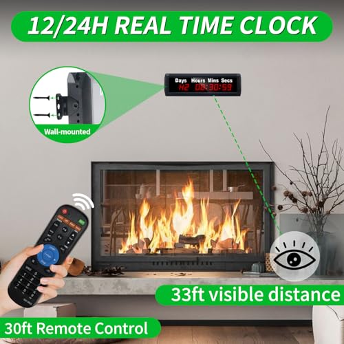 YZ Digital 999 Days Countdown Timer, Count Up/Count Down Clock with Remote, 12/24 Hour Real Time, Event Countdown Clock Large Display, Countdown Calendar for Retirement/Pregnancy/Birthday/Christmas - Image 5