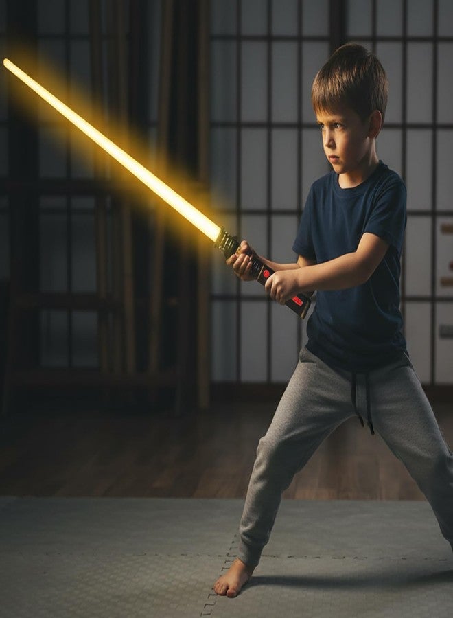 YOFOTHS Light up Sabers for Kids with FX Sound, Expandable Light up Sword from 17 to 32 Inches for Cosplay Halloween Dress up Parties Birthday Christmas (Yellow) - Image 2
