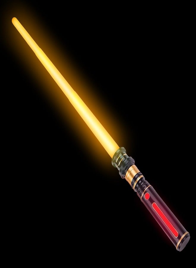 YOFOTHS Light up Sabers for Kids with FX Sound, Expandable Light up Sword from 17 to 32 Inches for Cosplay Halloween Dress up Parties Birthday Christmas (Yellow) - Image 1