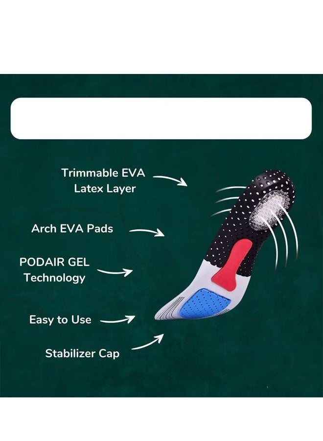 نعال رياضية للأحذية للرجال والنساء - مثالية للجري والتدريب والمشي والتنزه - امتصاص الصدمات - Image 5