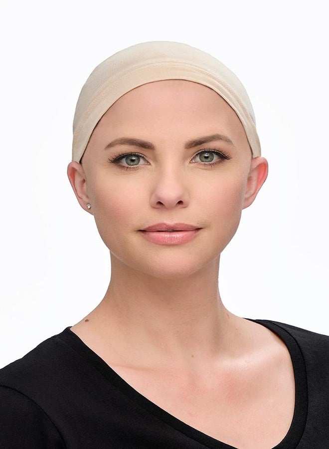 Jon Renau Secure Softie Wig Liner Petite | Bamboo Viscose Wig Cap for Hair Loss | Non-Slip Silicone Strips | Petite Small Head Under-Wig Liner