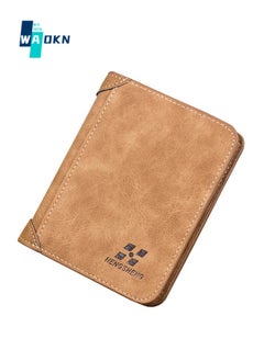 Men's European and American Style Retro Wallet Thin Fashion Casual Matte Leather Card Holder