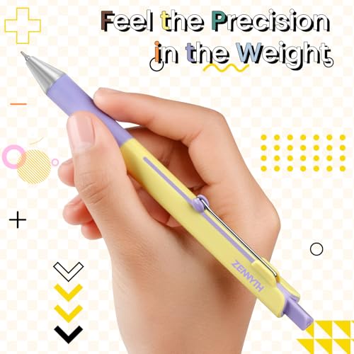 Solati Gel Pens, 5PCS 0.5mm Fine Point Smooth Writing Black Ink Pens, Cute Color Blocking Design with Rolling Clip, Quick Dry Writing Pens for School, Office & Gifts (Z3 5PCS Contrast Color) - Image 5