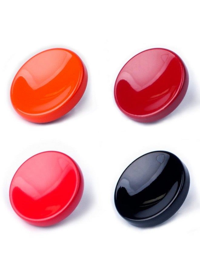VKO Soft Metal Shutter Release Button Compatible With Fujifilm Xt30 Xt4 Xt3 X100F Xt20 Xpro2 X30 X100T X100S Xt2 Rx10 Ii Iii Iv Camera Black Red Darkred Orange 11Mm Concave Surface(4 Pack) - Image 1