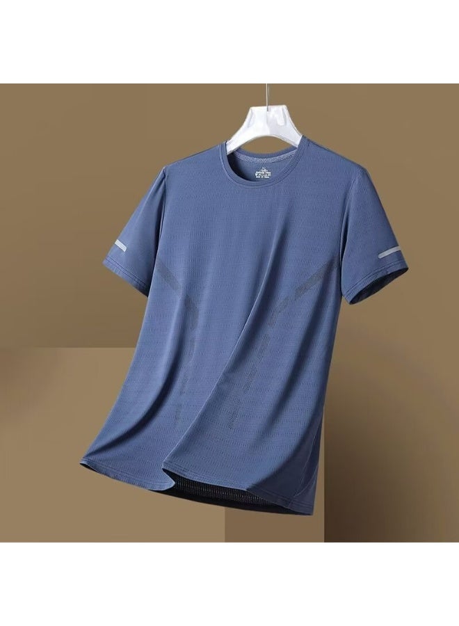 Nariele تي شيرت قصير الأكمام من شبكة حرير الثلج الجديد - Image 1