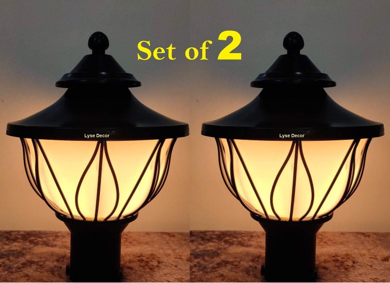 Lyse Decor Gate Light for Home Gate, Waterproof Outdoor Gate Lamps for Pole, Boundary Lights, Compound Gate Light, Wall Lamps, and Pillar Lights (Pack of 2) - Image 3