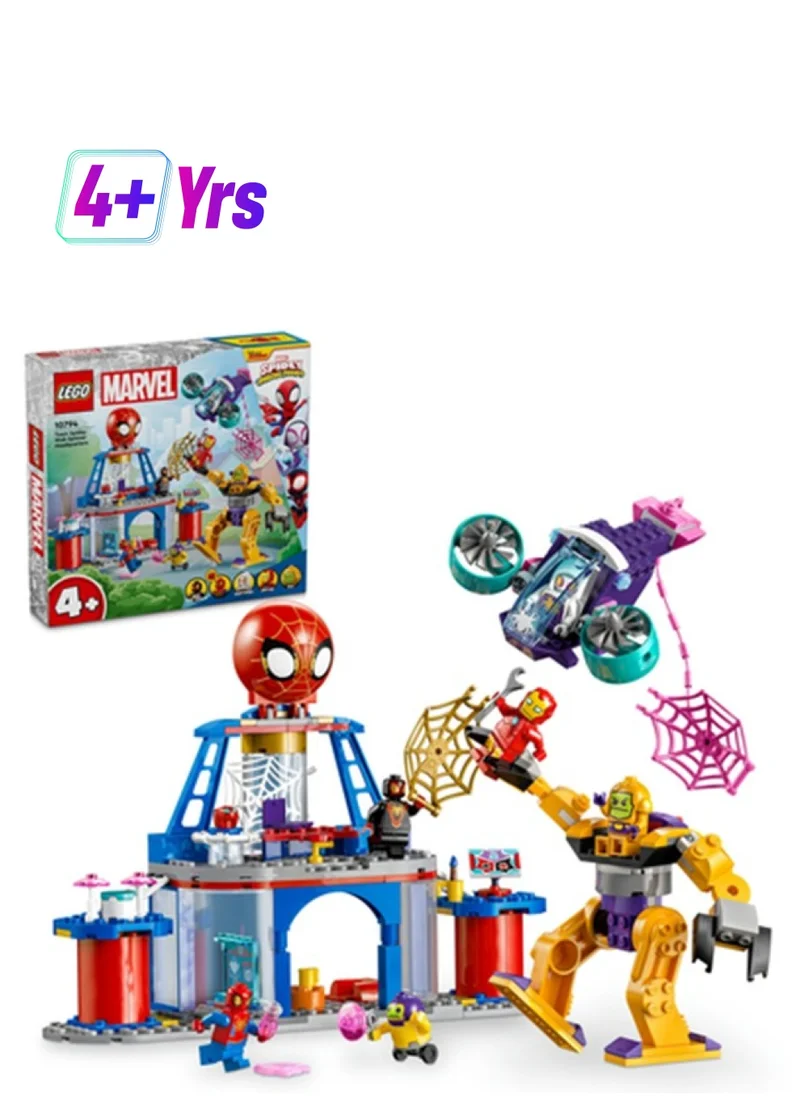LEGO 10794 4+ Team Spidey Web Spinner Headquarters Super Hero Toy Set, Battle Vehicle Playset For Kids, Boys And Girls Aged 4 And Over And Fans Of Disney+ Spidey And His Amazing Friends And Marvel (193 Pieces)