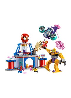LEGO 10794 مجموعة ألعاب أبطال خارقين 4+ مقر شبكة سبايدي، مجموعة سيارات معركة للأطفال، للأولاد والبنات من سن 4 سنوات فأكثر ومعجبي سبايدي وأصدقائه الرائعين ومارفيل (193 قطعة)  - Image 3