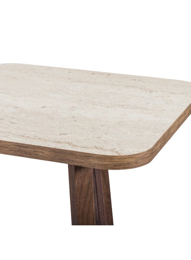 evistar 3-piece Square table set made of high-quality Turkish wood with a modern design - Image 3
