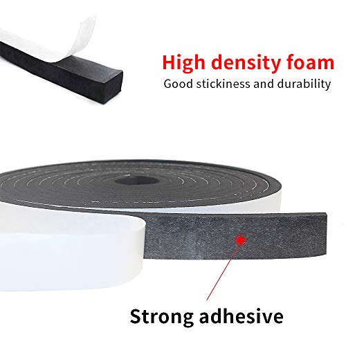 DGSL Weather Stripping Door Seal Strip for Doors and Windows, 1In x 1/8In x 33Ft x 2 Roll Foam Insulation Tape Self Adhesive,Sound Proof,Weatherstrip,Pipe Cooling, Air Conditioning Seal Strip - Image 3