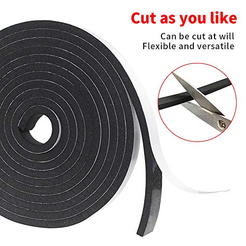 DGSL Weather Stripping Door Seal Strip for Doors and Windows, 1In x 1/8In x 33Ft x 2 Roll Foam Insulation Tape Self Adhesive,Sound Proof,Weatherstrip,Pipe Cooling, Air Conditioning Seal Strip - Image 4