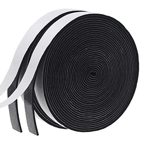 DGSL Weather Stripping Door Seal Strip for Doors and Windows, 1In x 1/8In x 33Ft x 2 Roll Foam Insulation Tape Self Adhesive,Sound Proof,Weatherstrip,Pipe Cooling, Air Conditioning Seal Strip - Image 1