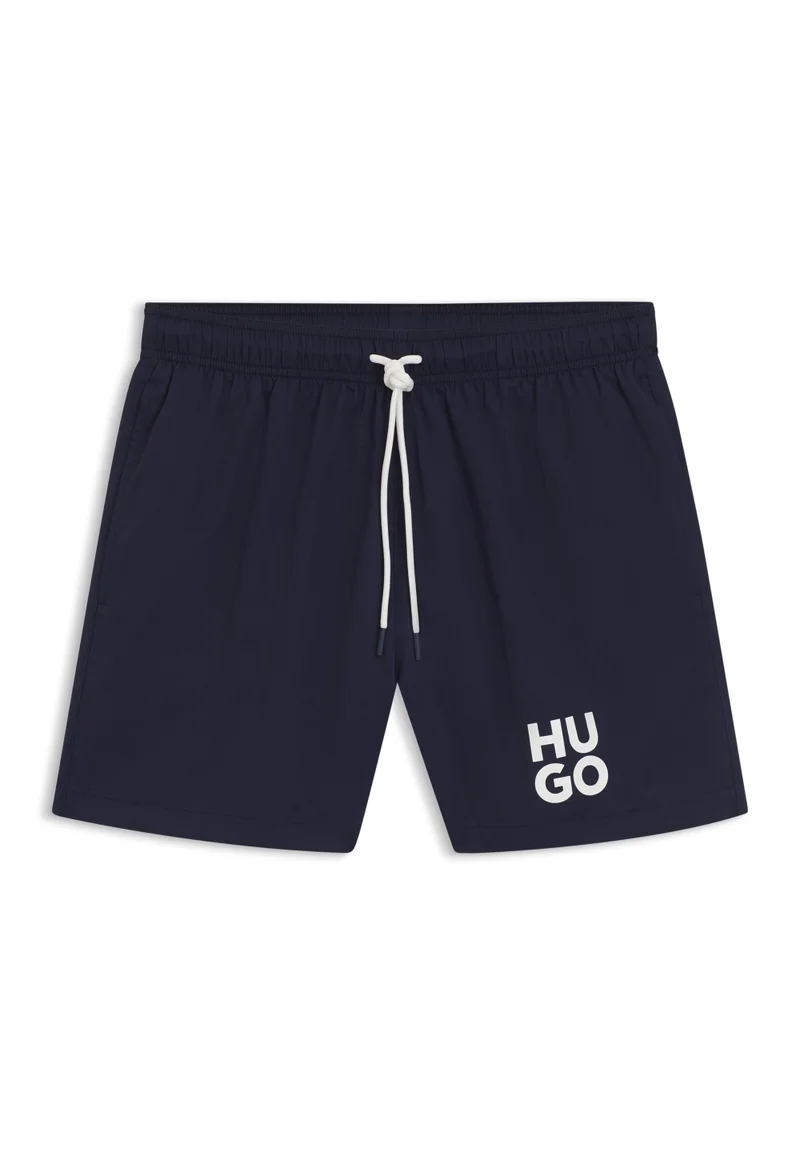 HUGO Quick-dry swim shorts with printed stacked logo