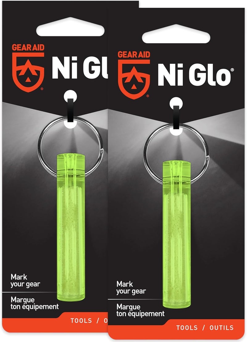 Gear Aid Neat shape unisex-adult Ni Glo, 2” Glowing Keychain for Camping, SCUBA and Night Fishing Glowing Keychain (pack of 2) All-round well-engineered practical build - Image 1