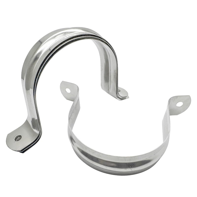 3Inch Two Hole Stainless Steel UTube Clamp Connecting Ring Hose ClampBracket Stainless Steel Tube Strap Tension ClipHeavy Duty Rigid Pipe Strap Clamp For Inner Diameter 3Inch Water Pipe 5Pcs 95mm