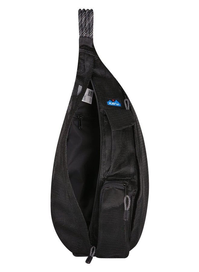 كافو حقيبة ظهر شاطئية من KAVU مصنوعة من حبل شبكي، تُحمل على الكتف - أسود - Image 3