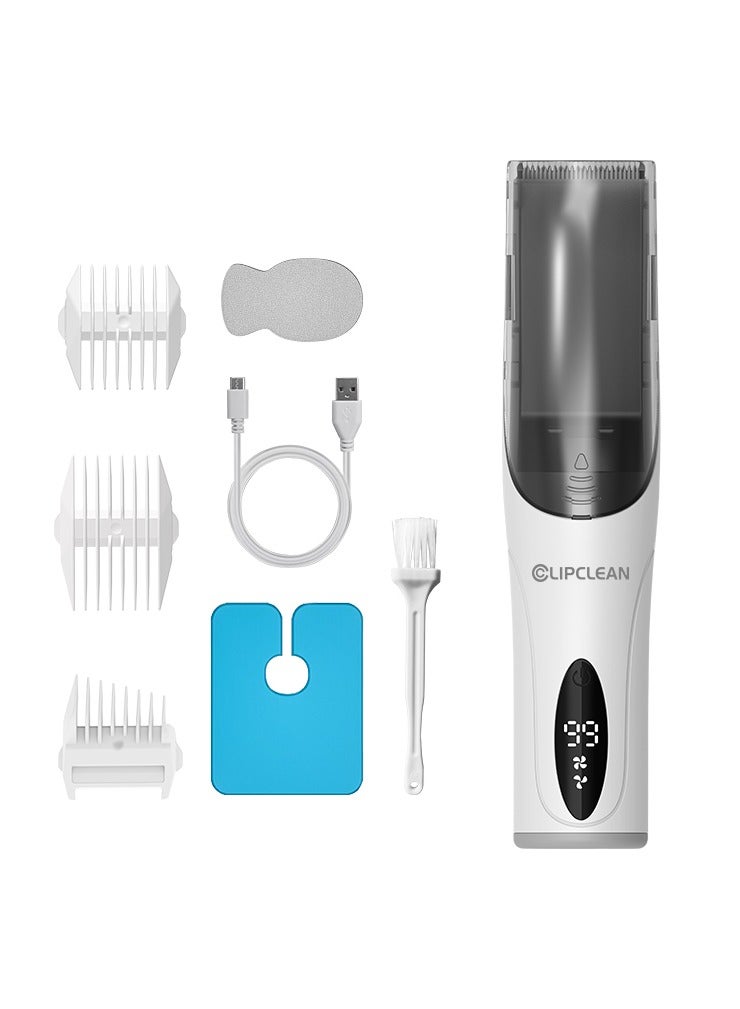 CLIPCLEAN Baby Hair Clippers with Vacuum, Professional Quiet Hair Trimmer for Kids and Toddler, Waterproof & Rechargeable Cordless Hair Cutting Machine for Children, with LCD Display - Image 1