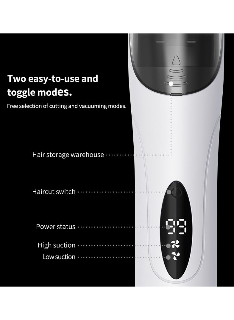 CLIPCLEAN Baby Hair Clippers with Vacuum, Professional Quiet Hair Trimmer for Kids and Toddler, Waterproof & Rechargeable Cordless Hair Cutting Machine for Children, with LCD Display - Image 5
