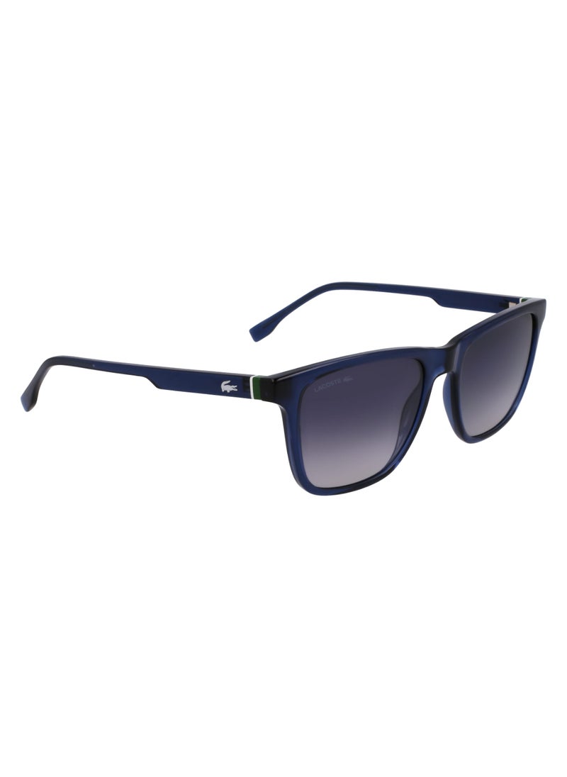 LACOSTE FULL RIM BIO INJ-G820 INJECTED LACOSTE SUNS L6041S 5418 (410) TRANSPARENT BLUE  - Image 3