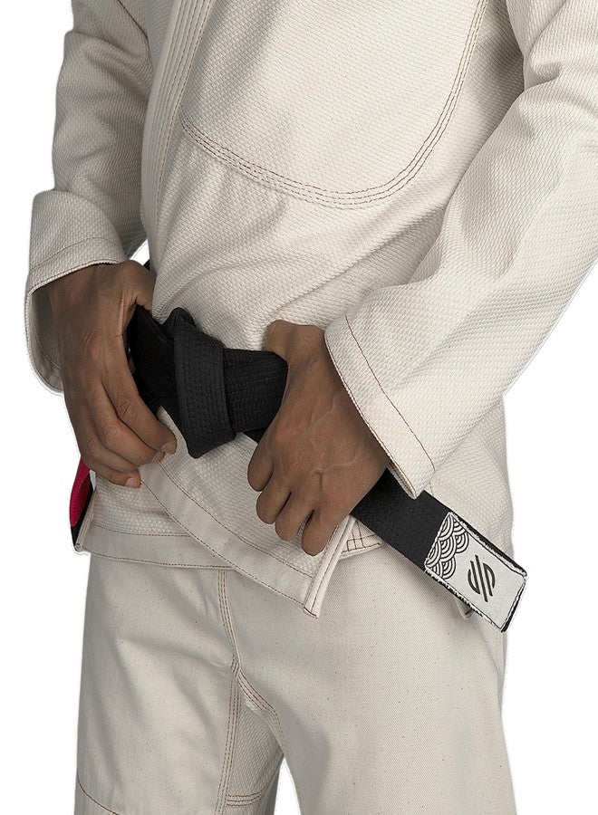 سنابول حزام سانابول الكلاسيكي لرياضة الجيو جيتسو البرازيلية للرجال والنساء، أسود كلاسيكي، مقاس A4 - Image 4