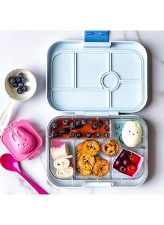 Yumbox Yumbox Original Leakproof Bento Lunch Box Container for Kids (Hazy Gray (Paris Tray))  - Image 4