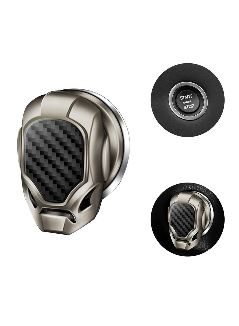 Start Button Cover for Car, Engine Push Start Stop Button Protective Cover Decoration, Car Interior Modification Accessories Push to Start Cover Beige - Image 1