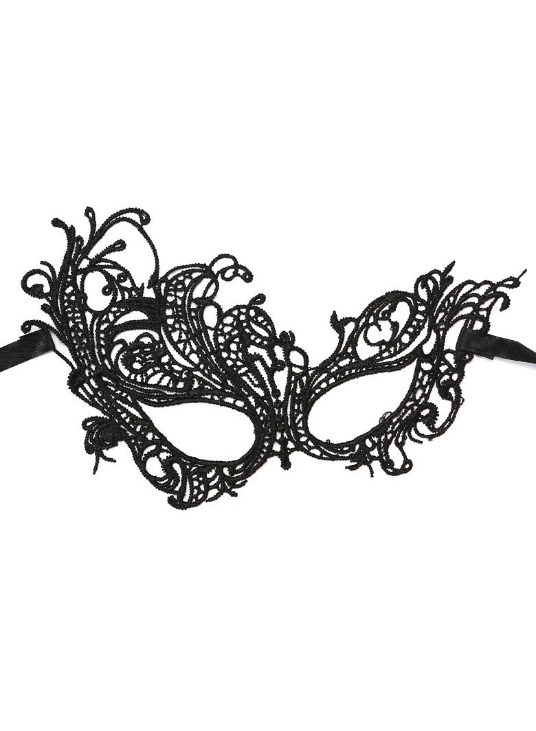 Exquisite Lace Masquerade Mask for Night Party Costume Mask Black  - Image 1