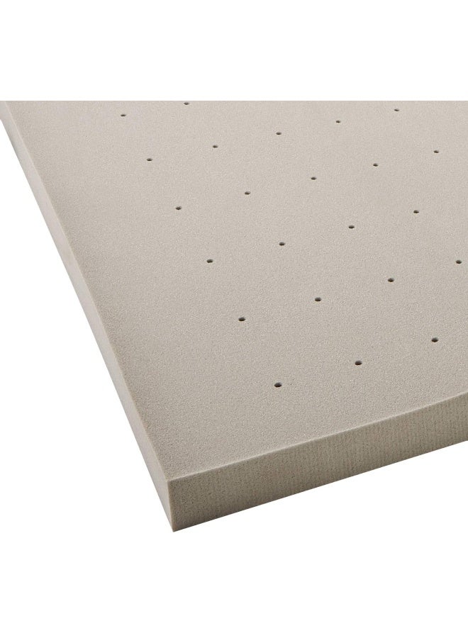 Lucid 3 Inch Ventilated Bamboo Charcoal Memory Foam Mattress Topper CertiPURUS Certified Moisture and Odor ControlKing - Image 4