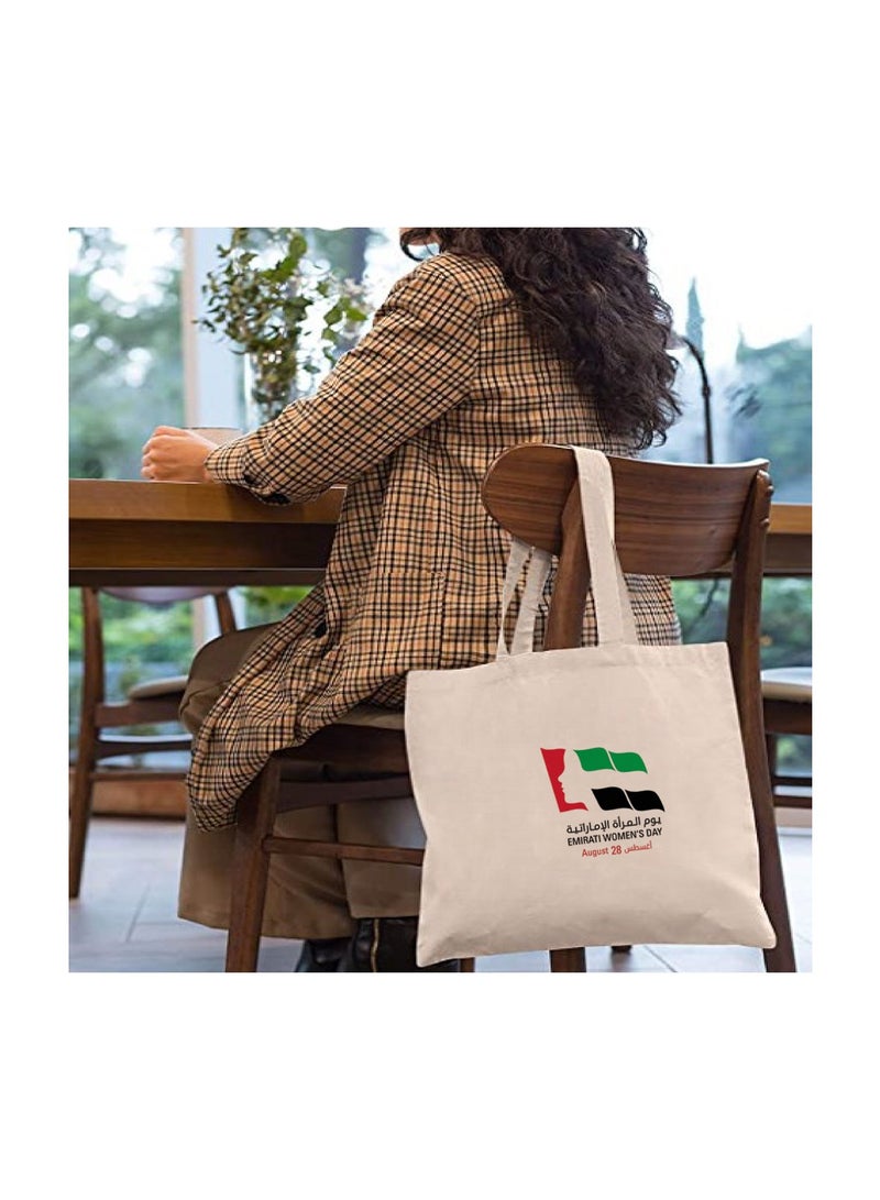 Emirati Womens Day Eco-Friendly Cotton Bag – Celebrate Emirati Women with this Stylish and Durable Reusable Bag – Perfect for Daily Use, Shopping, and Gifting - Image 3