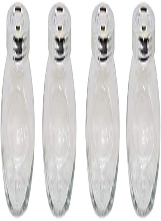 Ikea RAJTAN Spice jar, glass/aluminium-colour, Pack of 4 
