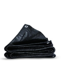 Tough Stacks Toughstacks 150 GSM Tarpaulin Tirpal Tadpatri Tharpai Thadika Tarp Waterproof UV Resistant RotRipTear Proof Reinforced Eyelets Strong Tarpaulin for MultiPurpose Black 12FT X 10FT  - Image 1