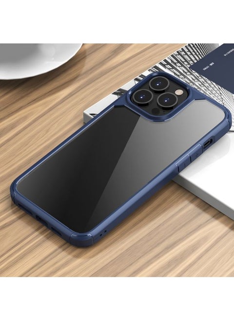 Case Cover For iPhone 13 Pro Max iPAKY Royal Armor Shockproof TPU + Clear PC Protective Case Blue