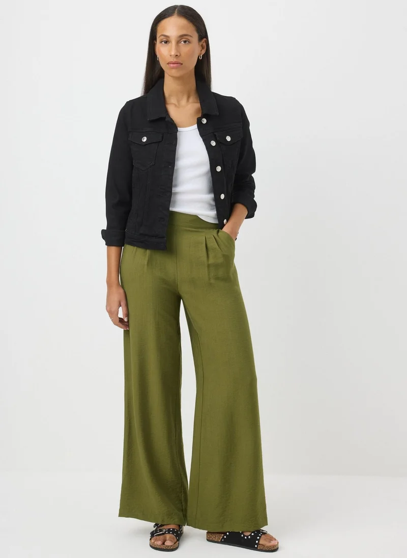 Matalan Khaki Wide Leg Trousers