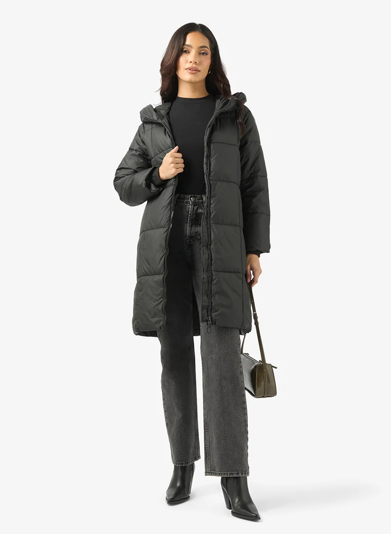 Ella  Padded Jacket With Hood & Front Zipper for Women | Best Price UAE